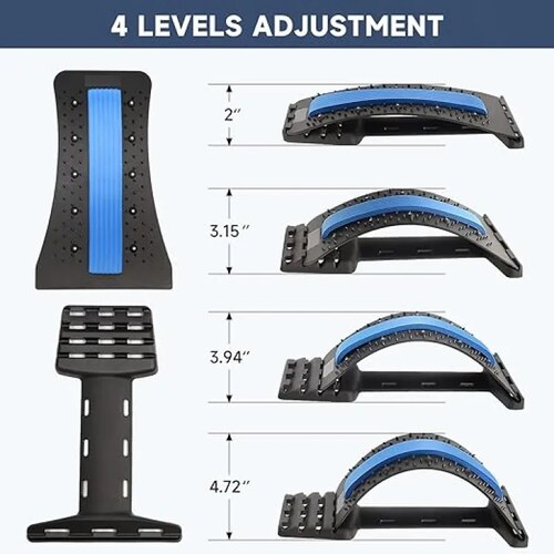 0664022_chiropractic magic back stretcher lower lumbar massage support spine pain back massage posture corre