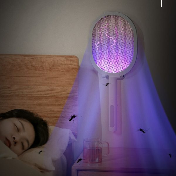 2 in 1USB Rechargeable Mosquito Killer Racket Electric Mosquito Swatter 4 600x600