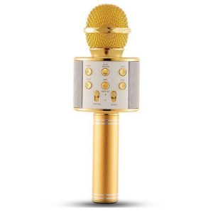 BLUETOOTH KARAOKE MIC gold 300x300