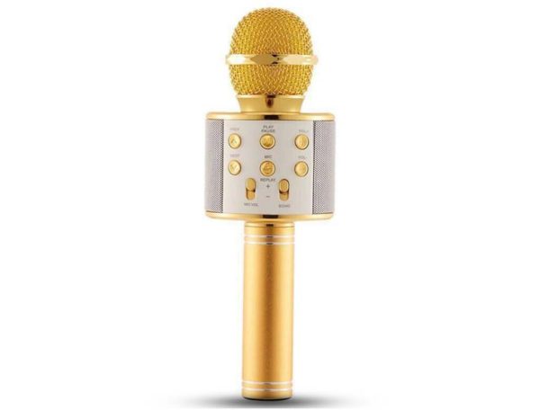 BLUETOOTH KARAOKE MIC gold 