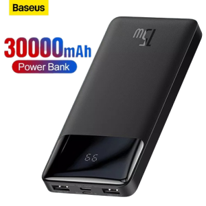 Baseus Power Bank Portable Charger 30000mAh External Battery PD 15W Fast Charging Pack Powerbank For Phone removebg preview 300x300.png