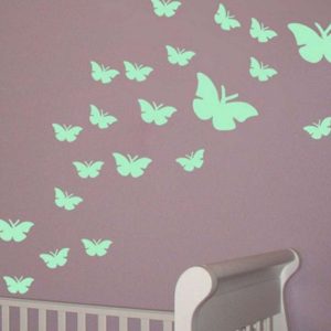 GLOWING BUTTERFLY WALL STICKER 300x300