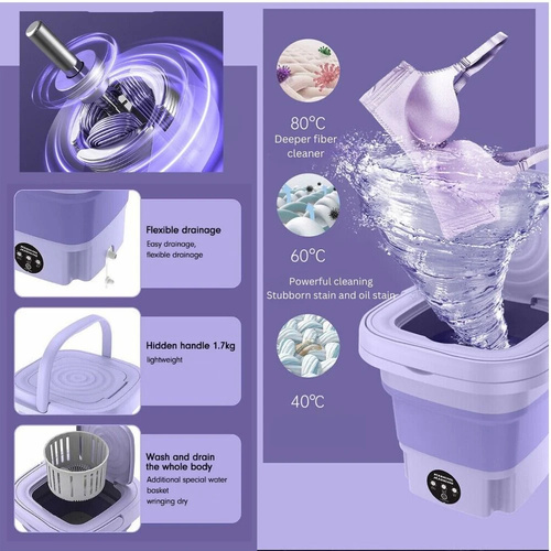 KnickKnackPaddyWackLargeCapacity11LFoldable_PortableMiniWashingMachine LowNoiseClothesWasherForPets_Baby_14
