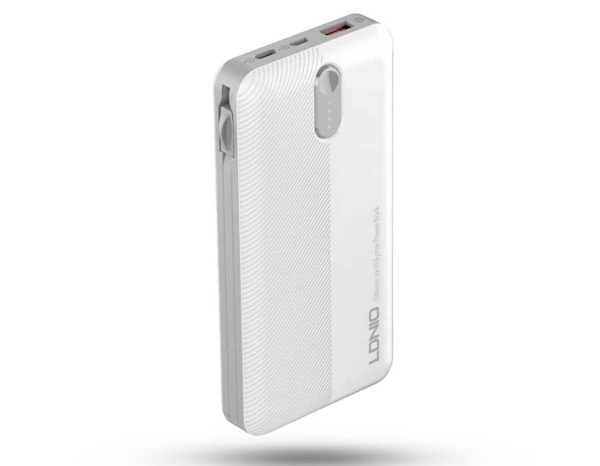 LDNIO PL2014 power Bank 10000 mhA white back 