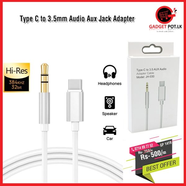 Type C to 3.5mm Audio Aux Jack Adapter GP 1419 600x600