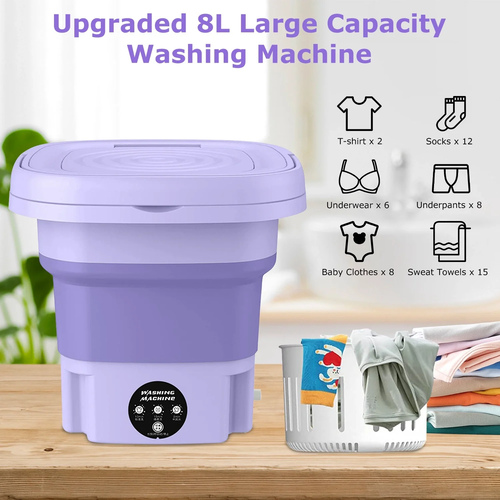 portable washing machine foldable laundry machine with detachable drain basket 3 modes electric clothes washer for underwear socks towels baby clothes_e3ce17e9 9009 46a8 9186 57a18a20c7fb