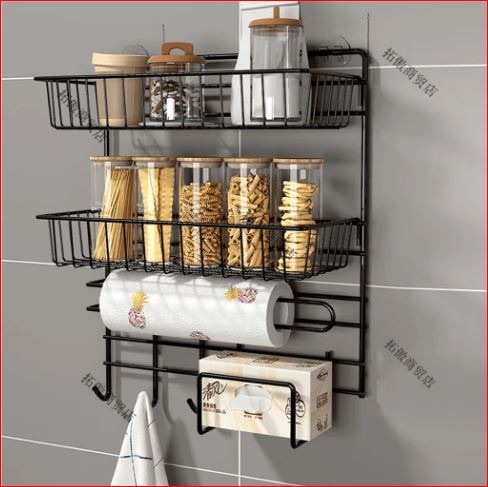 3 In 1 Tissue Hook Rack Double Layer