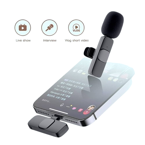 K9 Wireless Lavalier Microphone Iphone lightning Port