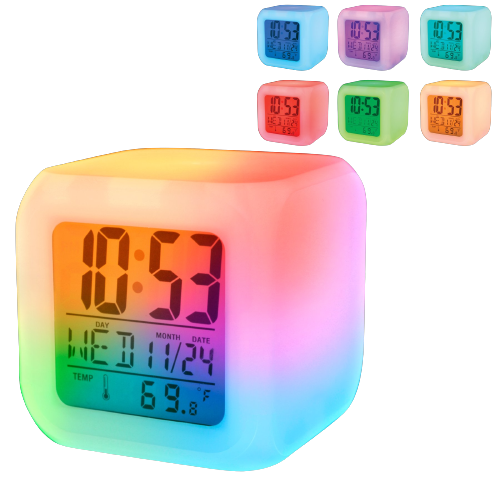 Color Change Digital Alarm Clock