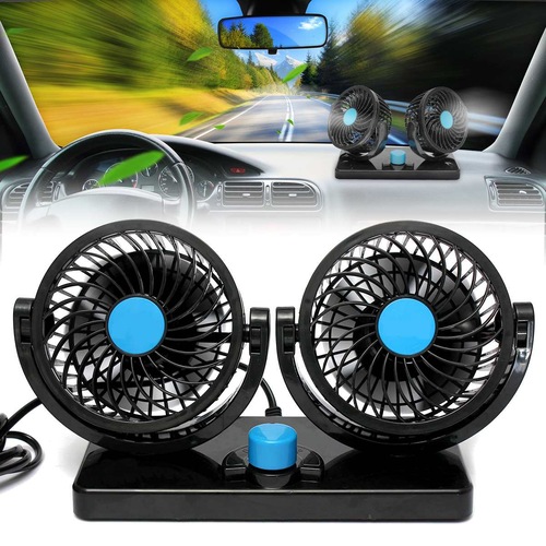 12v 360?? Adjustable Side Vehicle Double Fan