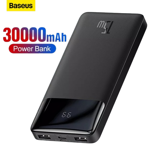 30000MAH BASEUS BIPOW DIGITAL DISPLAY  15w POWERBANK
