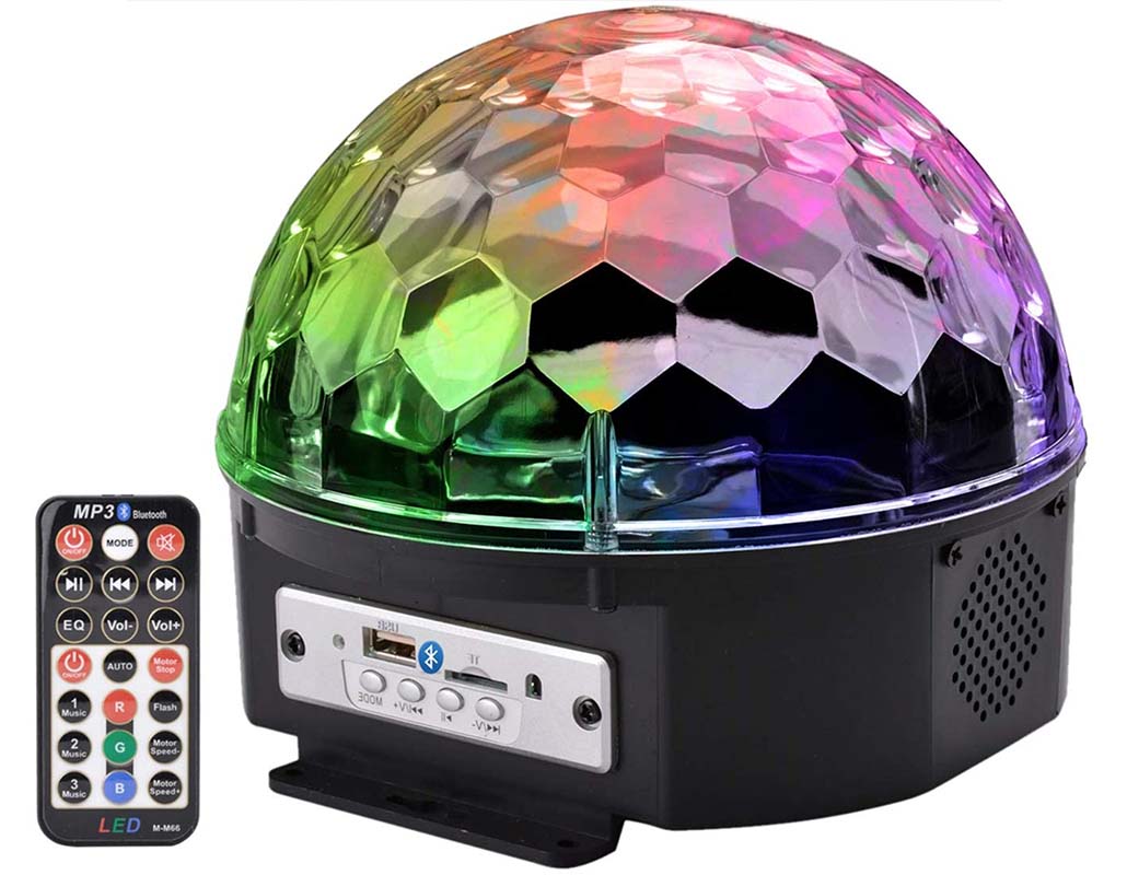MP3, Bluetooth, LED Crystal Magic Ball Light