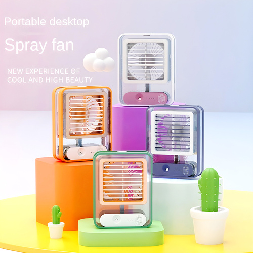 Transparent spray light fan 3speed