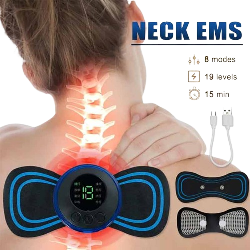 Electric Neck Massager Relieve Fatigue Full Body Relaxation Cordless Muscle Cervical Massage Patch for Legs Neck Arm